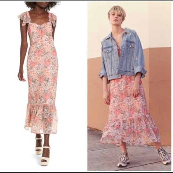 WAYF Valerie Blouson Midi Dress - Picture 4 of 8